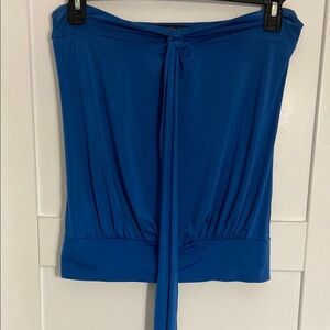 Heart Moon Star Blue Off-Shoulder Halter Top SZ MED